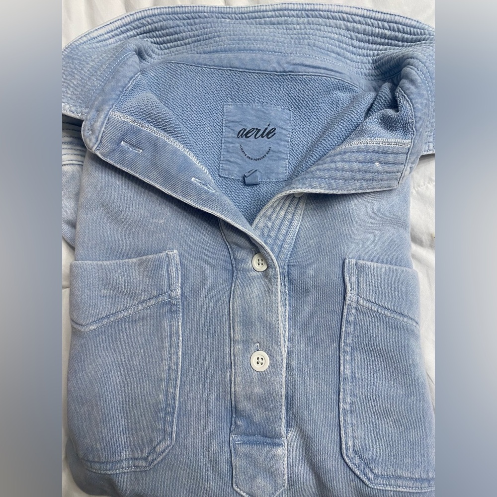 Aerie Blue Oversized Pullover